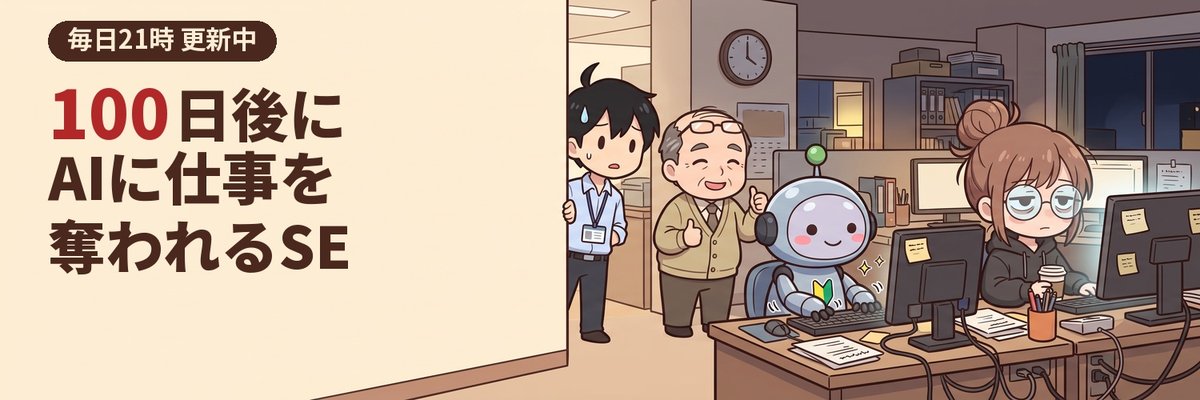 100日後にAIに仕事を奪われるSE　毎日21時 更新中